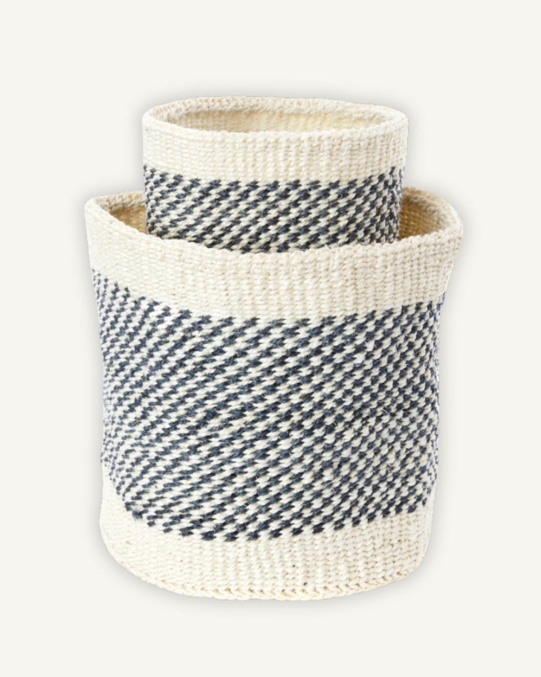 Grey Checker Nesting Baskets