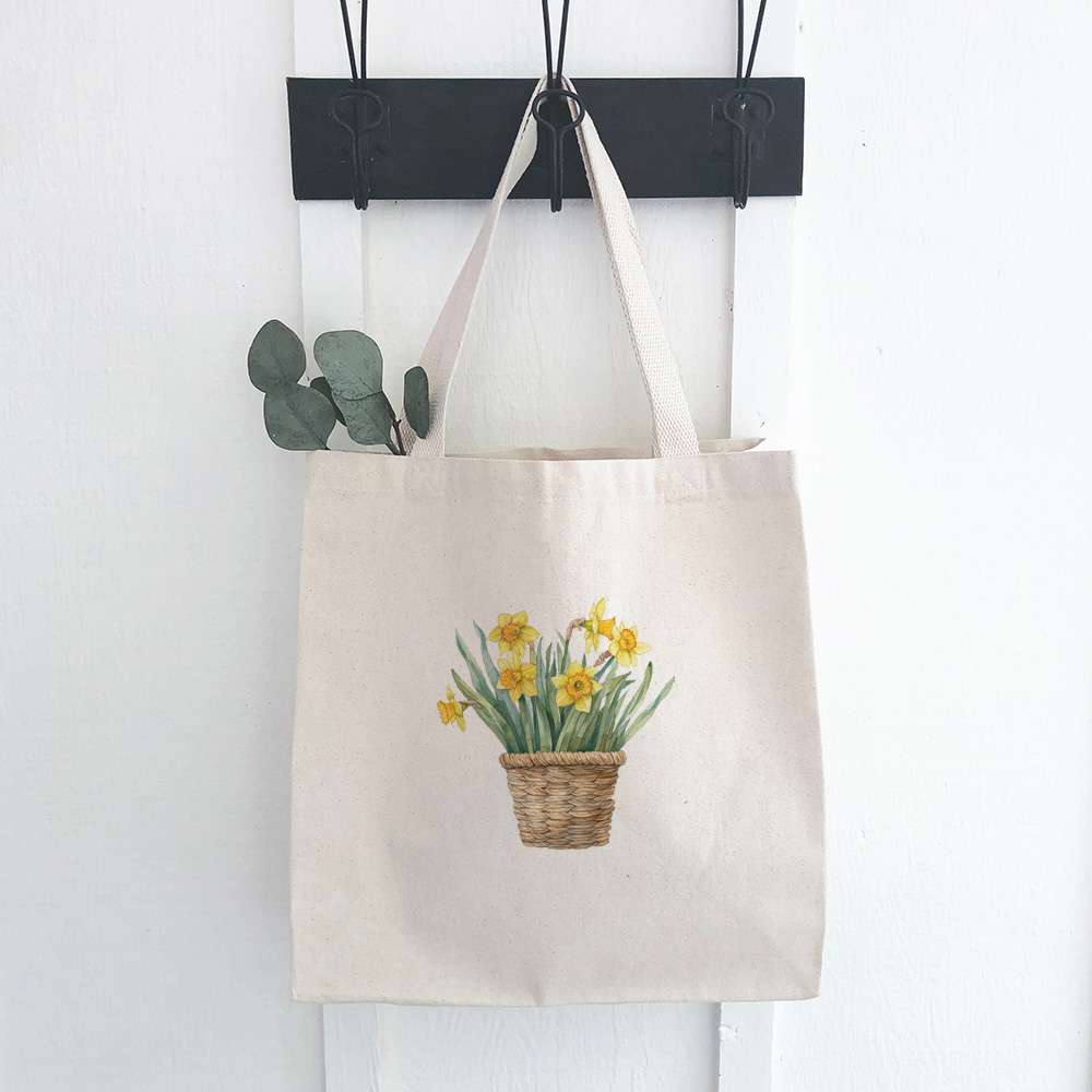 Basket of Daffodils Canvas Tote