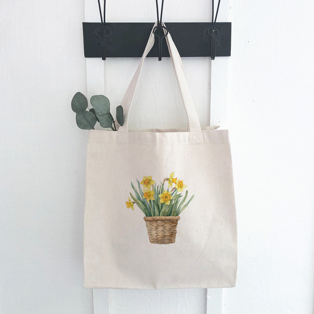 Basket of Daffodils Canvas Tote