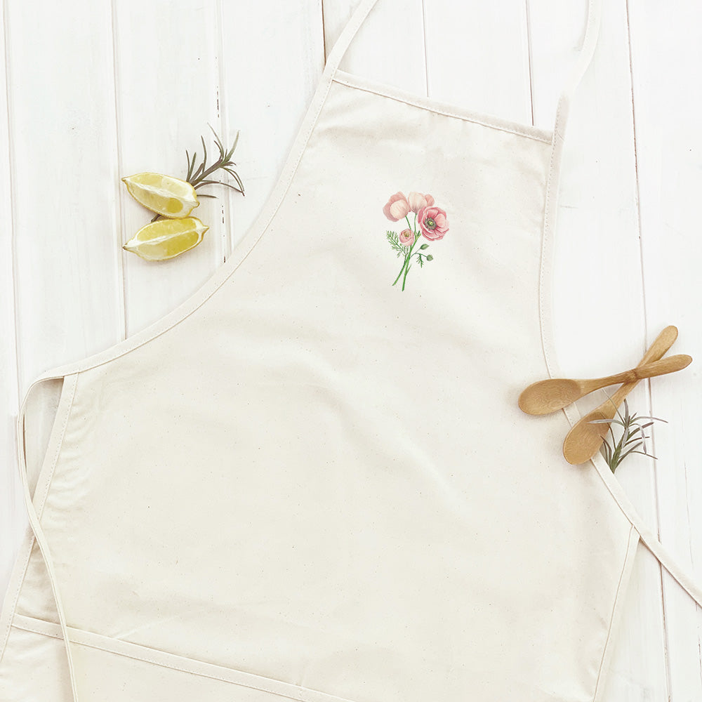 Vintage Petal Cotton Apron