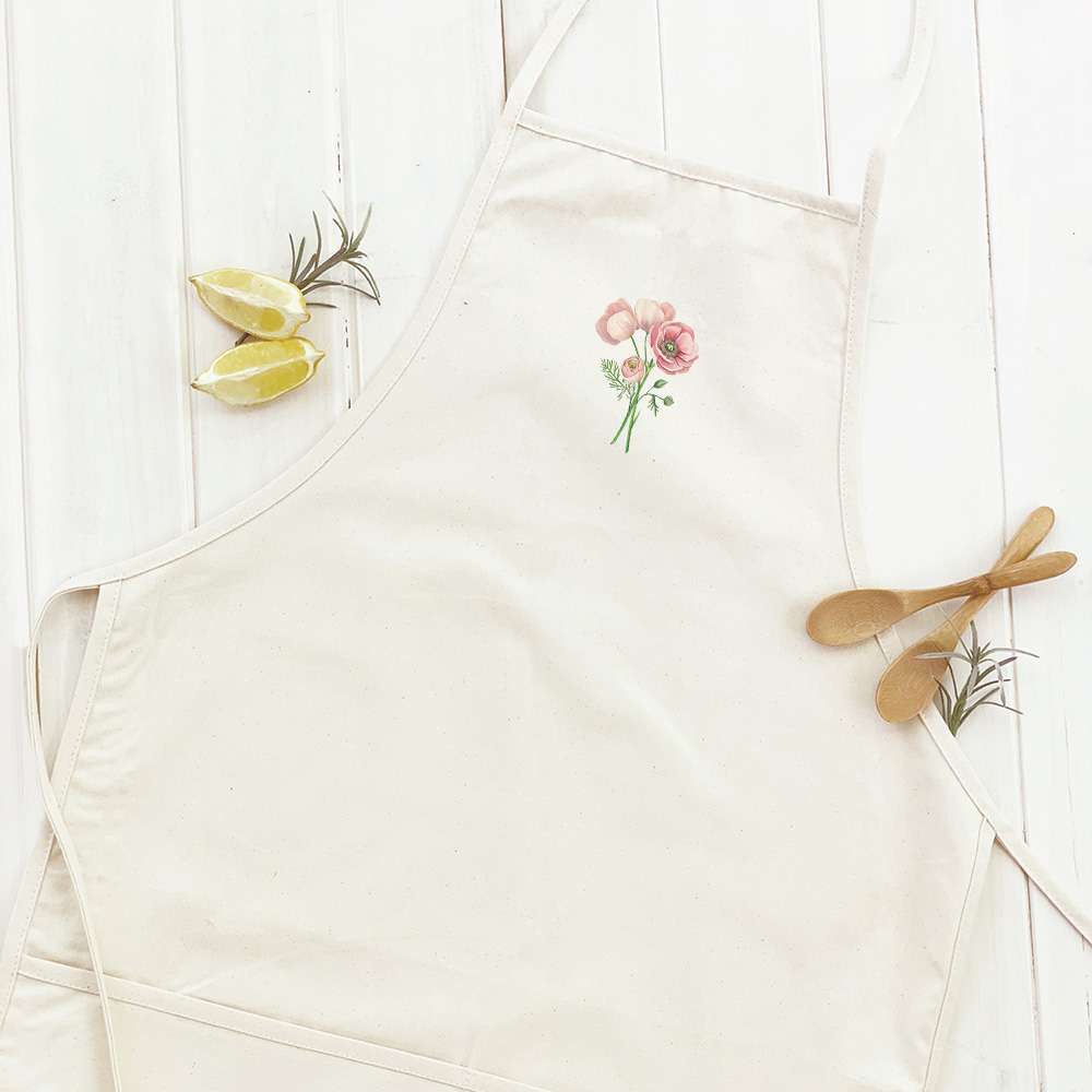 Vintage Petal Cotton Apron