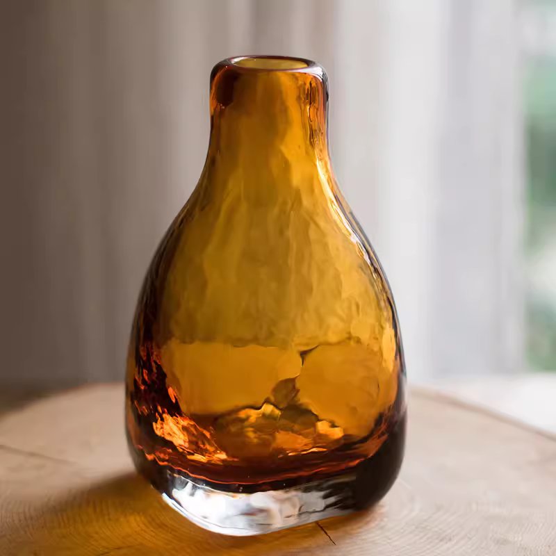 The Amber Hearth Glass Bottle