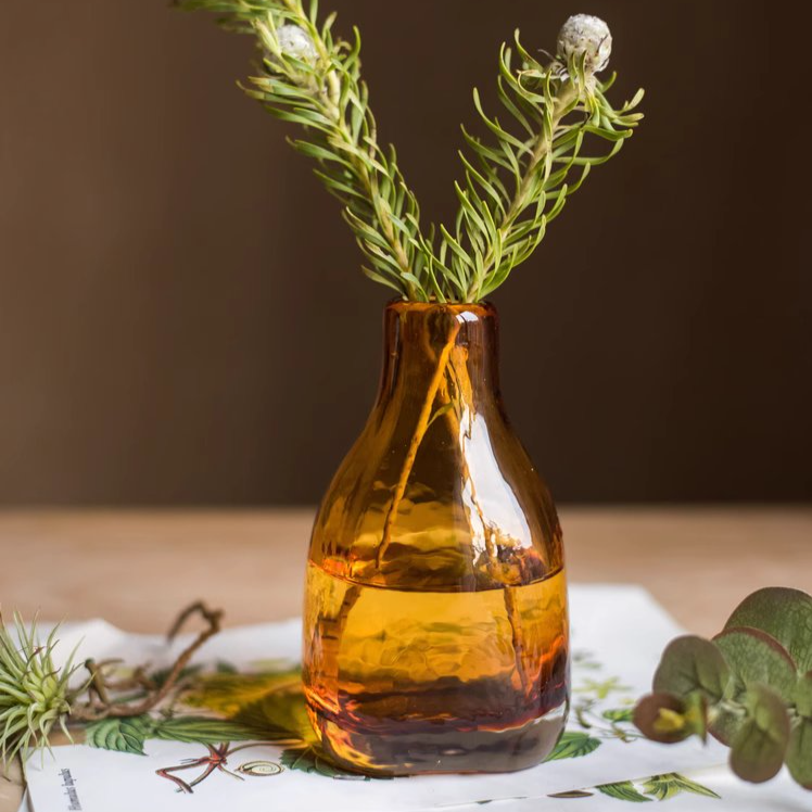 The Amber Hearth Glass Bottle