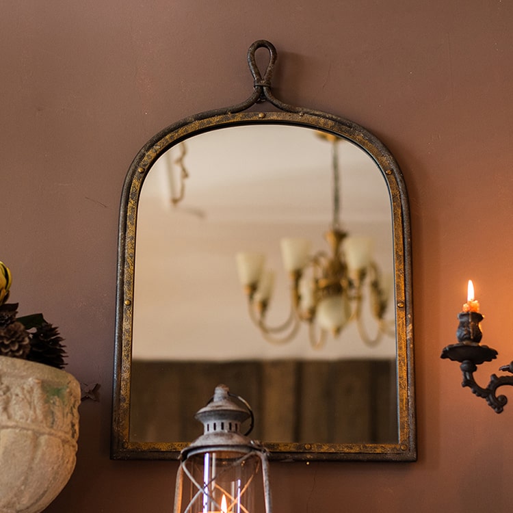 Antique Iron Mirror