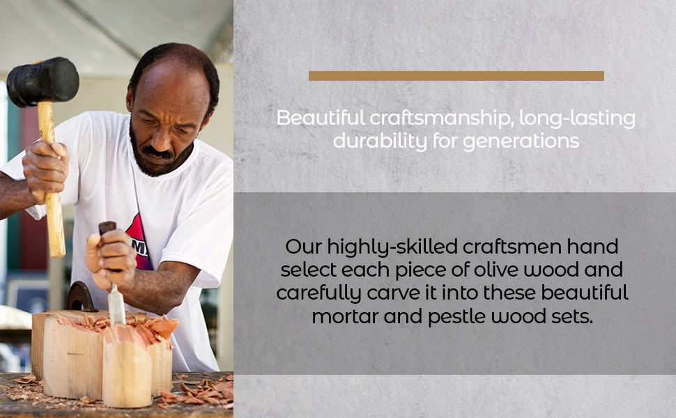 Rustic Olive Wood Mortar and Pestle