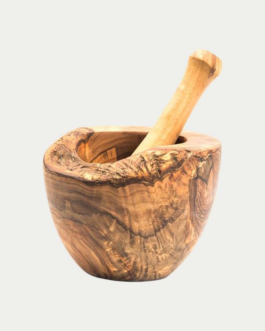 Rustic Olive Wood Mortar and Pestle