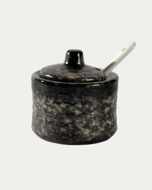 The Heritage Black Speckle Seasoning Jar