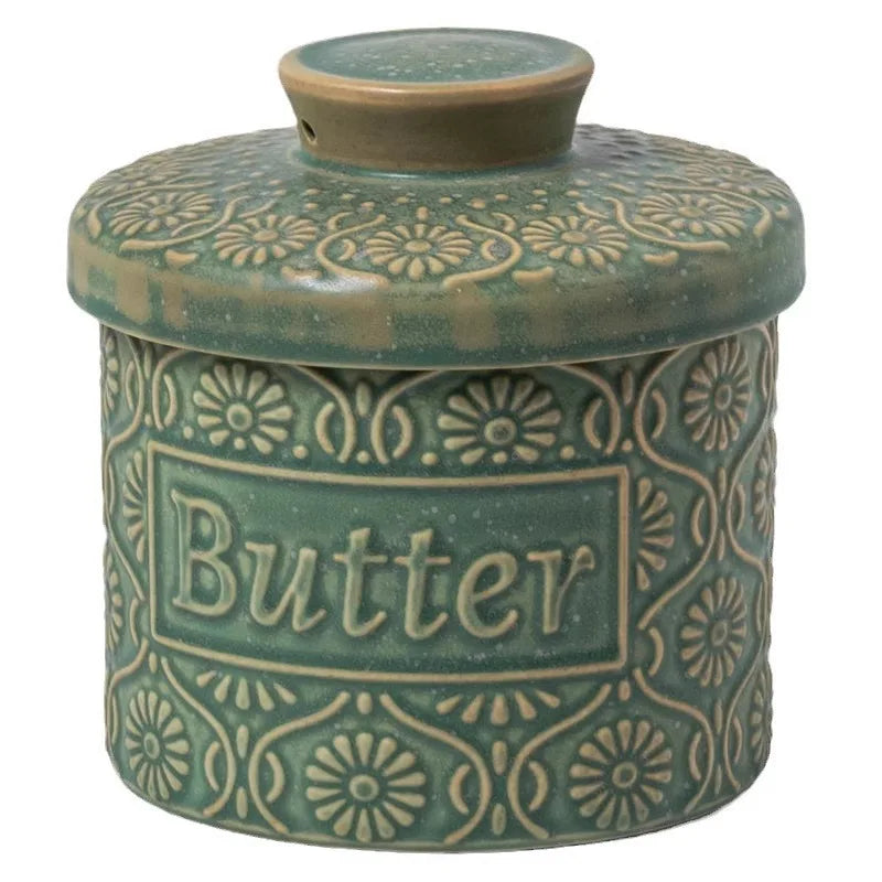The Emerald Pasture Butter Crock