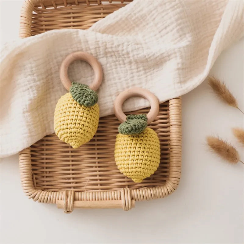 Little Lemon Crochet Rattle