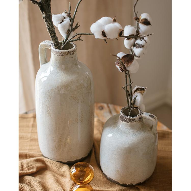 Aged Cream Glaze Vase