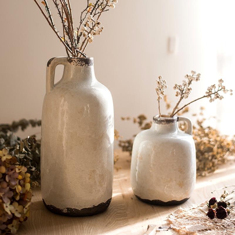 Aged Cream Glaze Vase