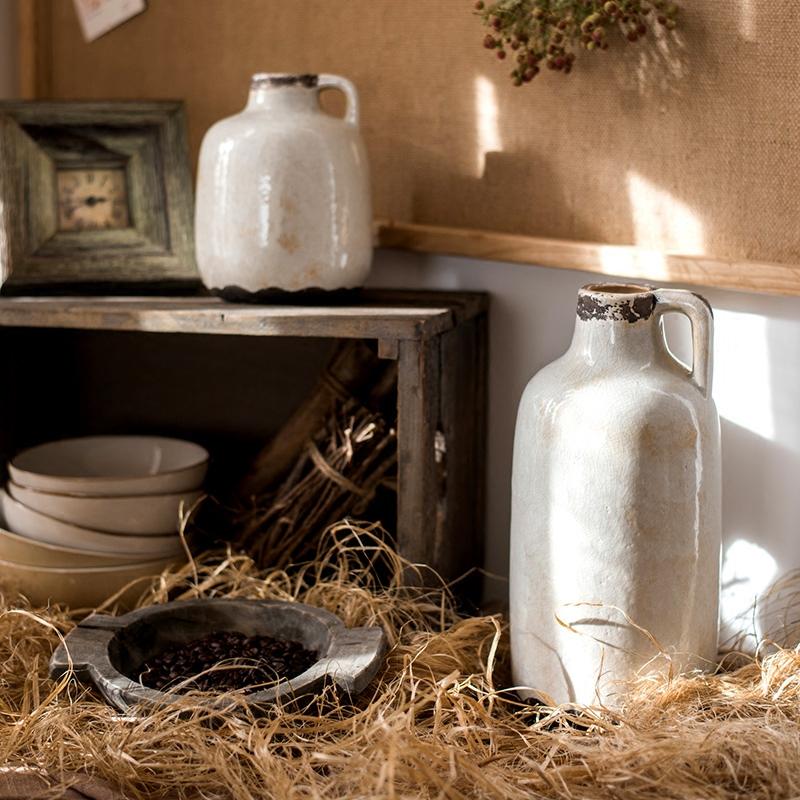 Aged Cream Glaze Vase