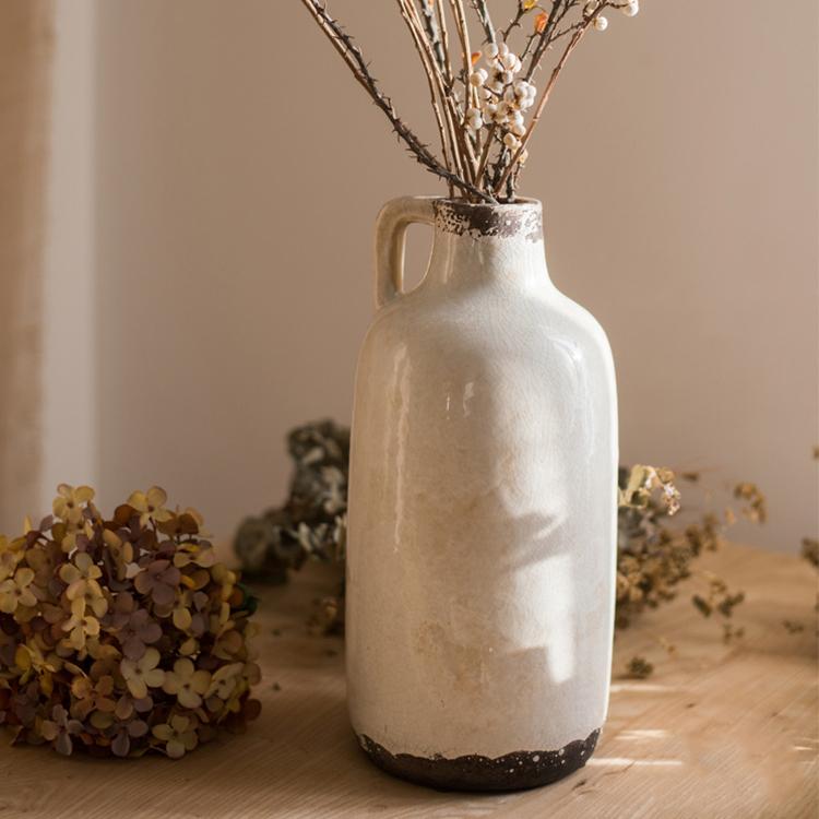 Aged Cream Glaze Vase