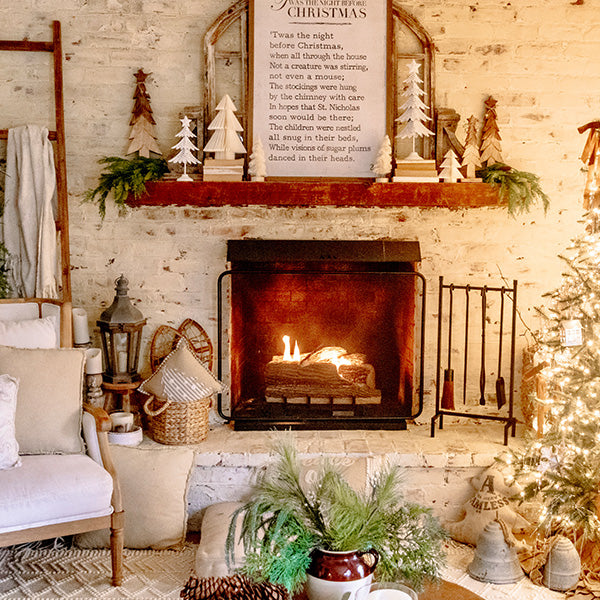 Black Iron Fireplace Tool Set