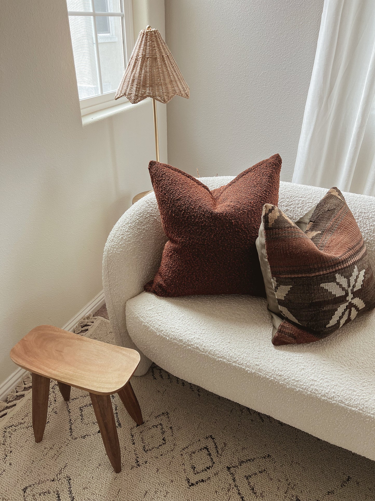 Auburn Bouclé Pillow Cover