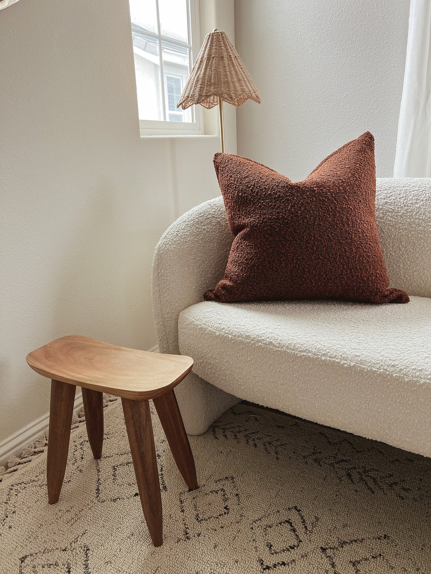Auburn Bouclé Pillow Cover