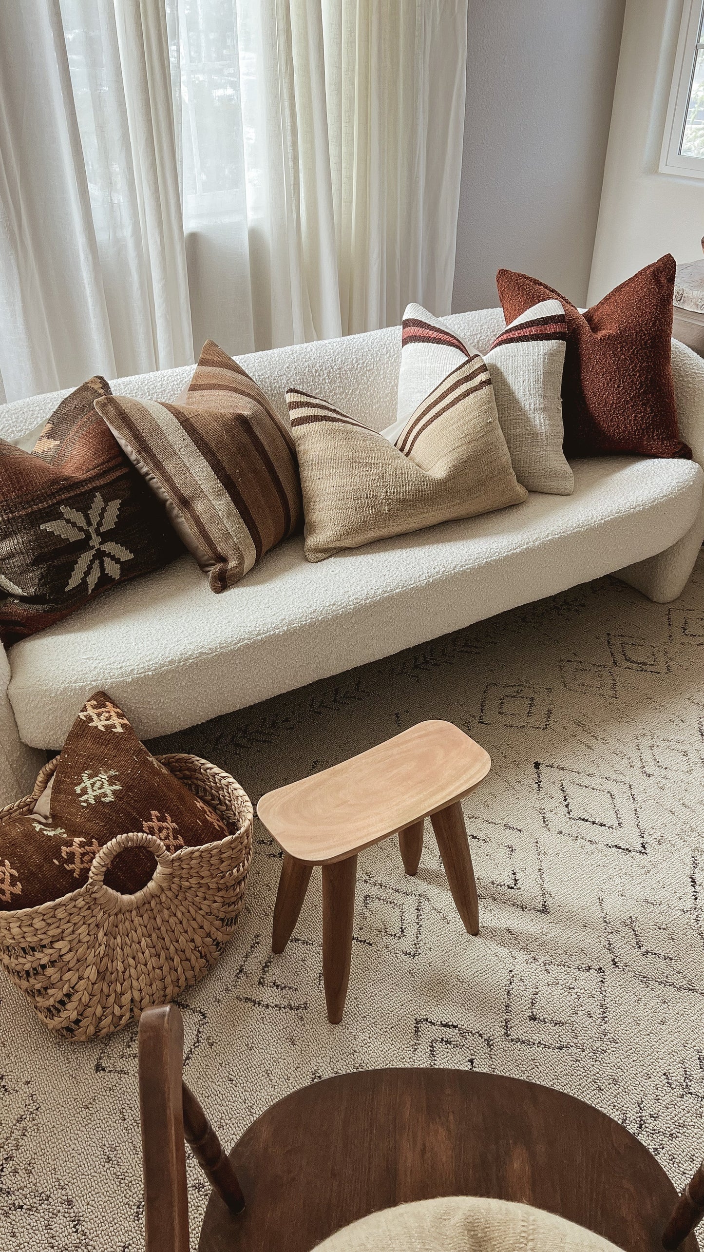 Auburn Bouclé Pillow Cover