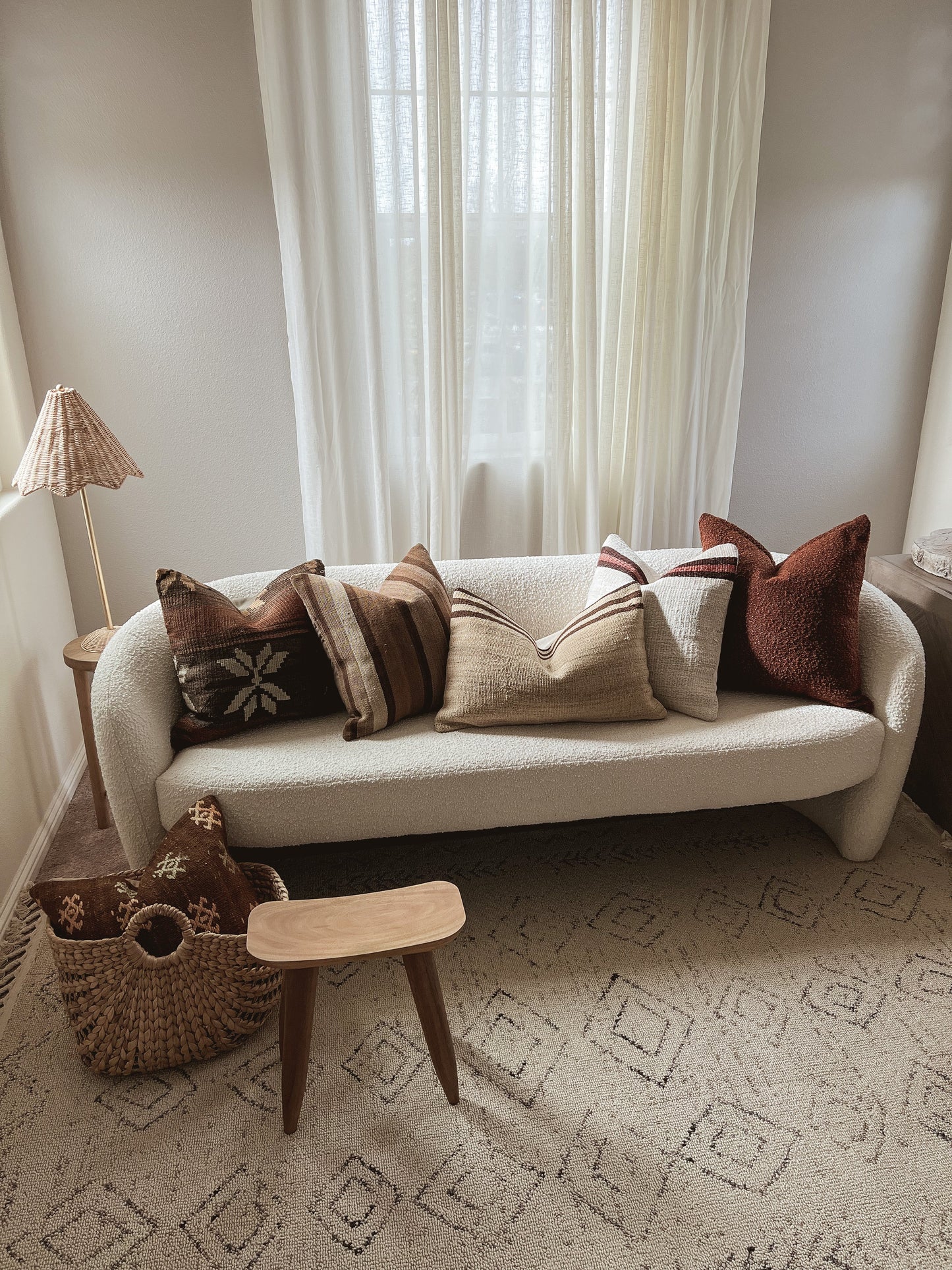 Auburn Bouclé Pillow Cover