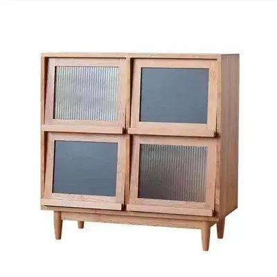 Solid Wood Storage Cabinet Display