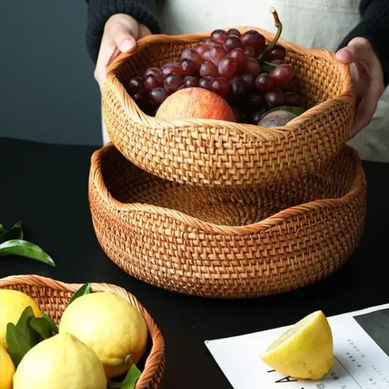 Handwoven Rattan Basket