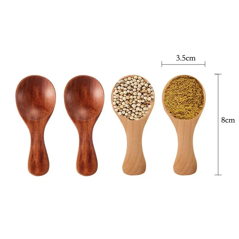 4Pcs Mini Wooden Spoons