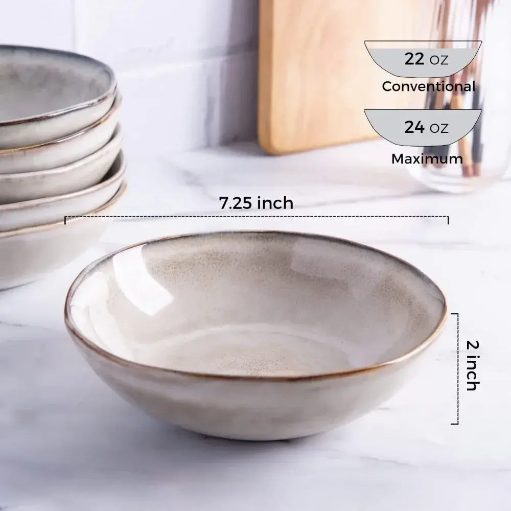 Set of 6 Ceramic Cereal Bowls