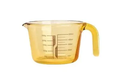 High Temperature Resistant Amber Glass Measuring Cups