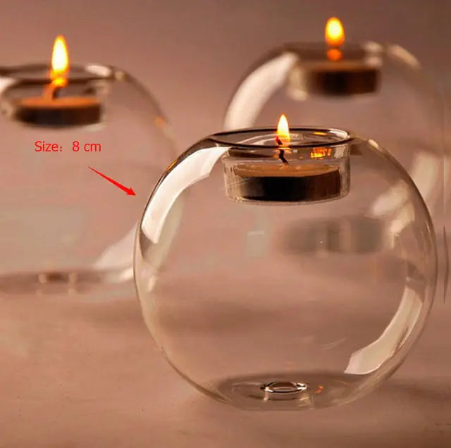 Glass Globe Candlestick