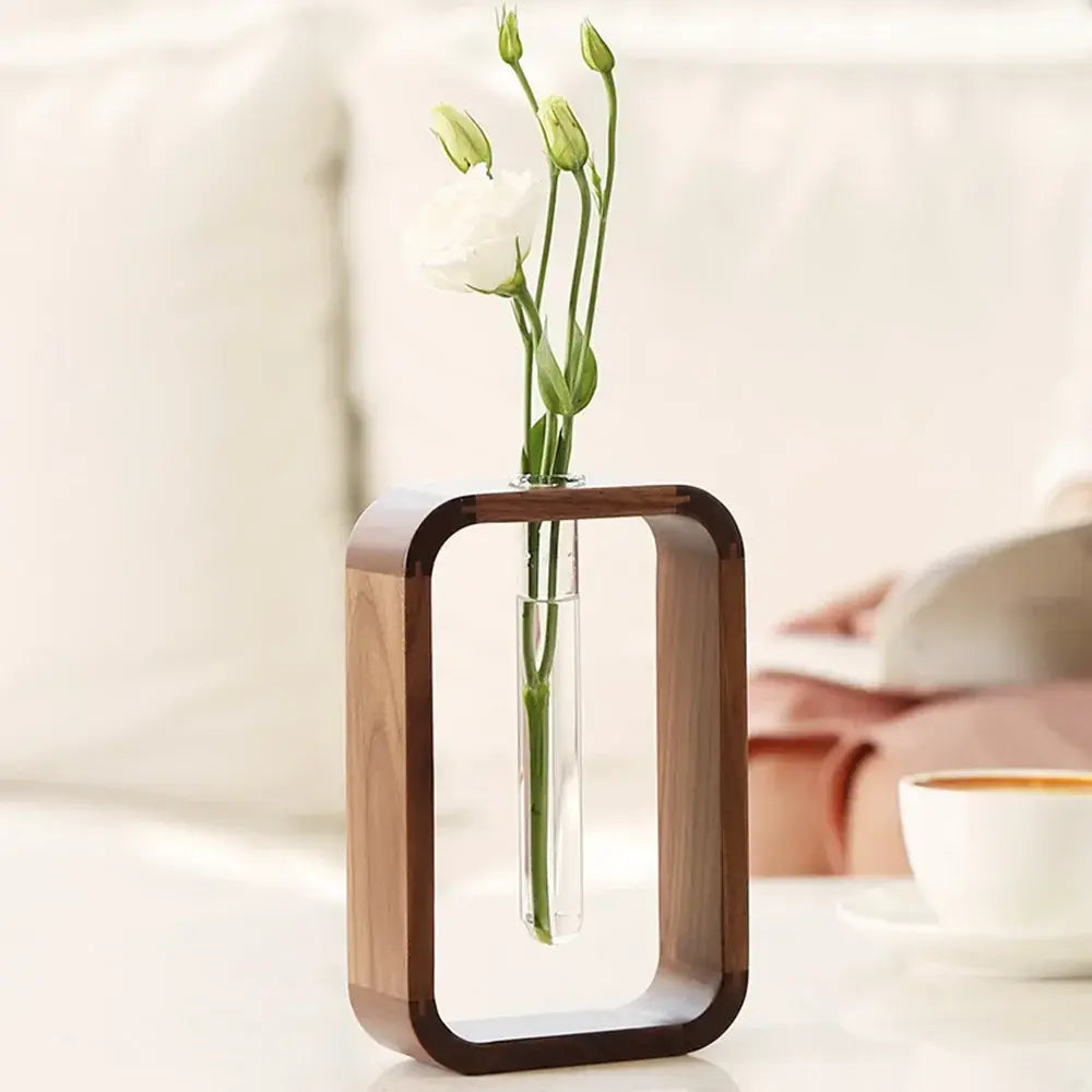 Solid Wood Test Tube Vase