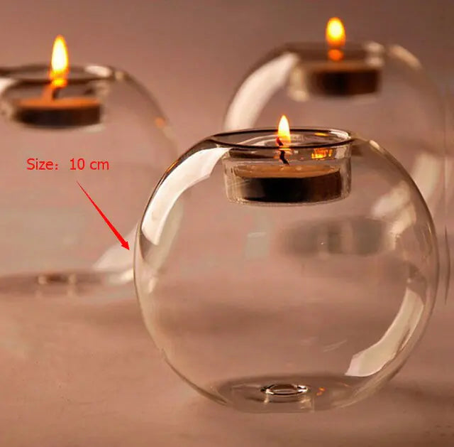 Glass Globe Candlestick