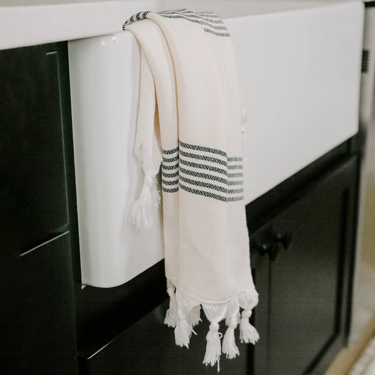 Hadley Turkish Cotton + Bamboo Hand Towel — Multi Stripe