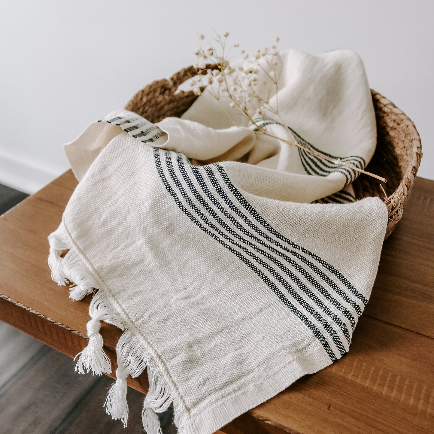 Hadley Turkish Cotton + Bamboo Hand Towel — Multi Stripe