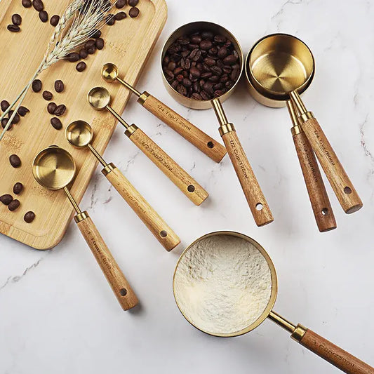 Wooden Handle Measuring Spoon Set