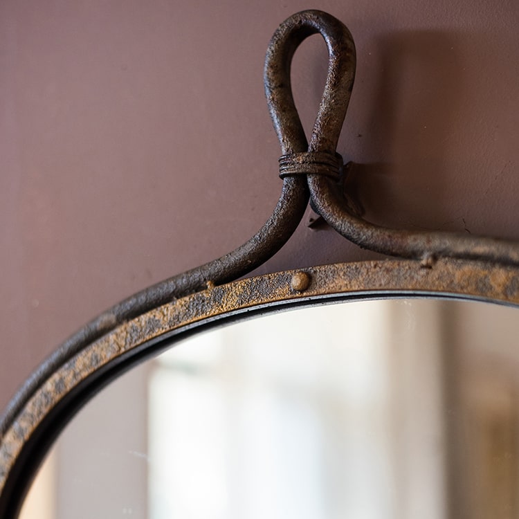 Antique Iron Mirror
