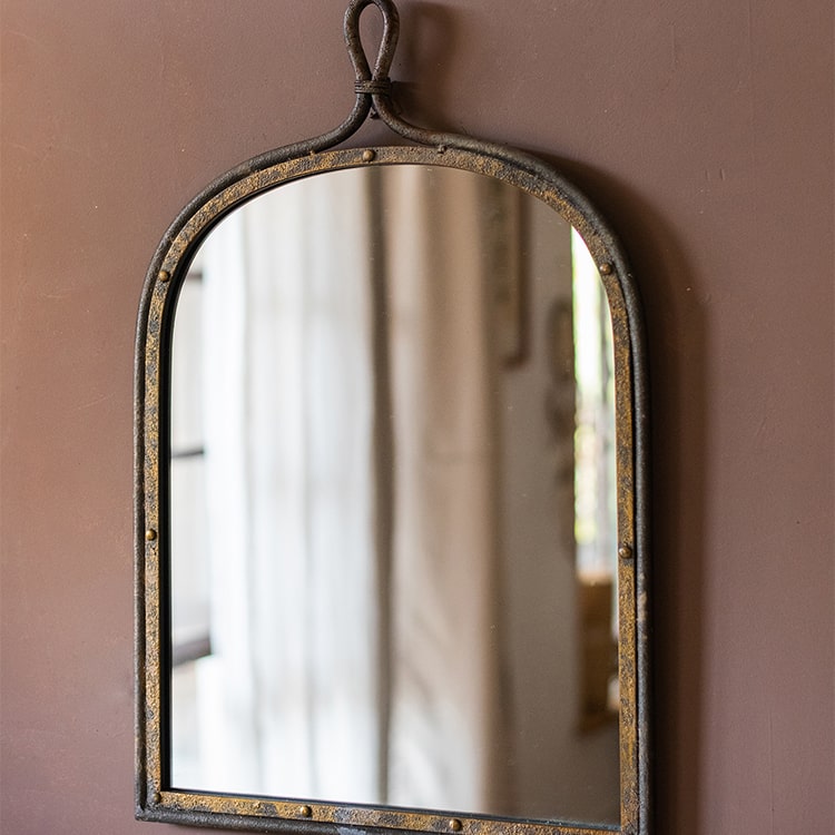 Antique Iron Mirror
