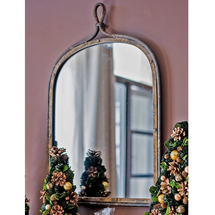 Antique Iron Mirror