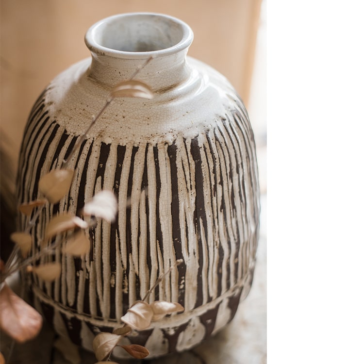 Etched Hearth Lines Vase