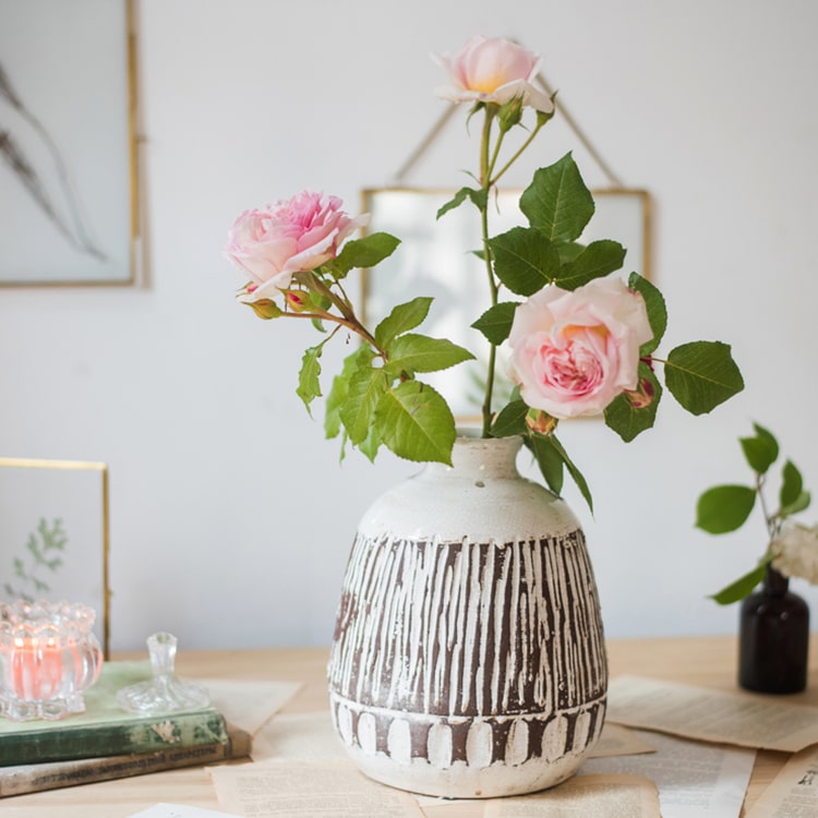 Etched Hearth Lines Vase