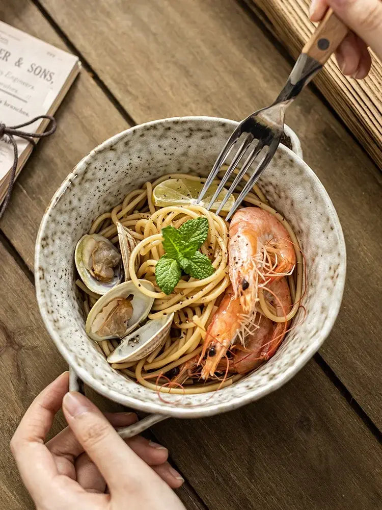 Retro Ceramic Noodle Bowl