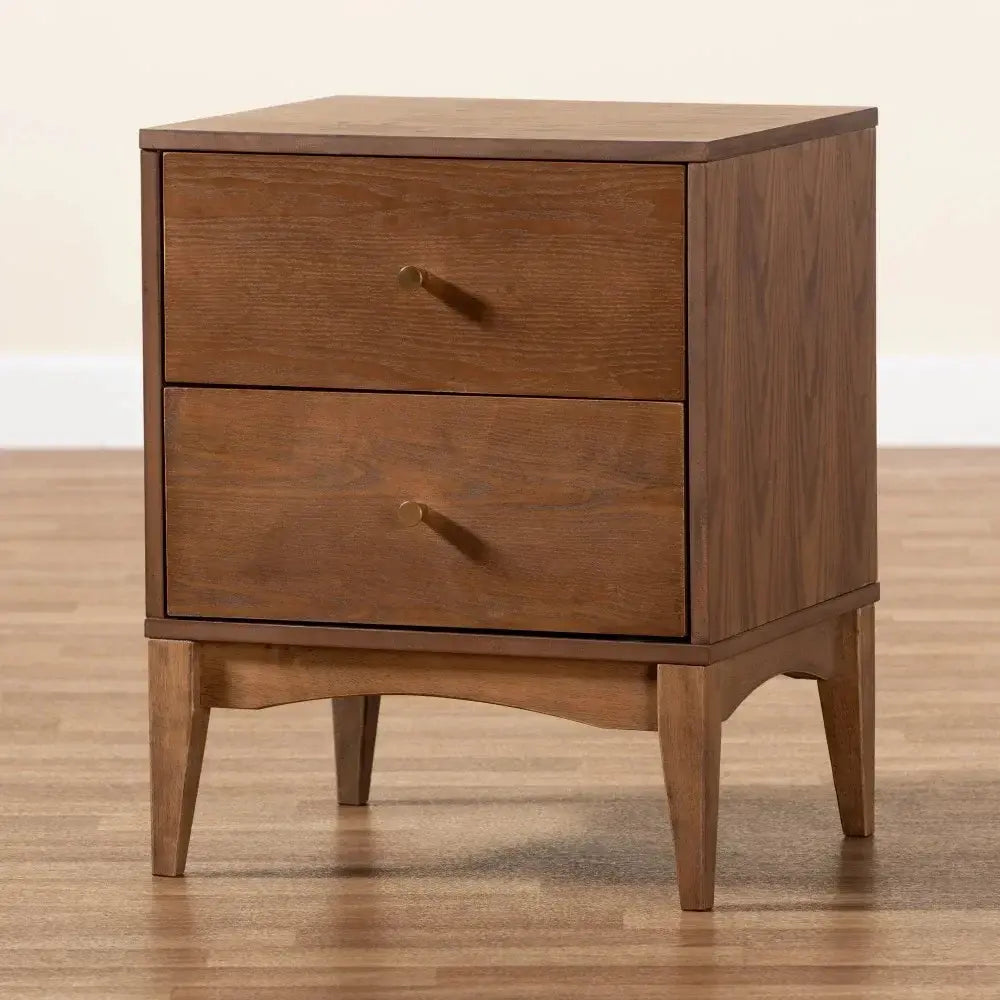 Ash Walnut Wood Nightstand