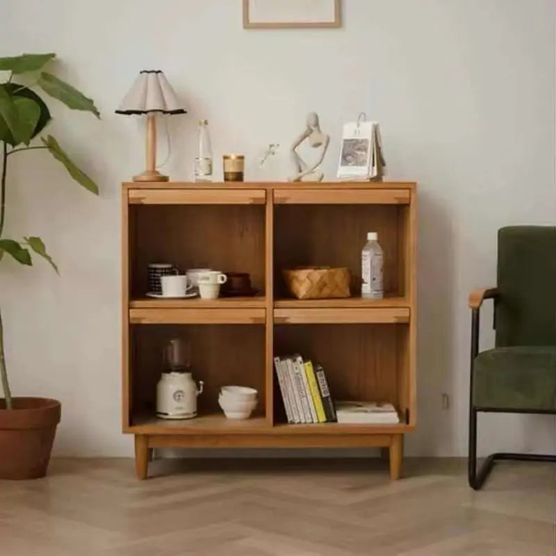 Solid Wood Storage Cabinet Display