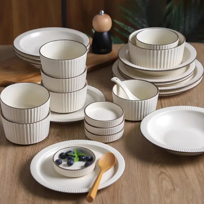 Retro Cream Ceramic Tableware