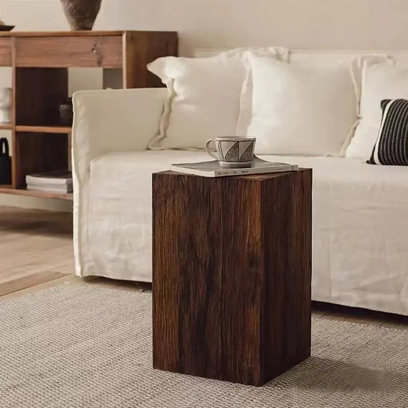 Solid Wood Stool Side Table