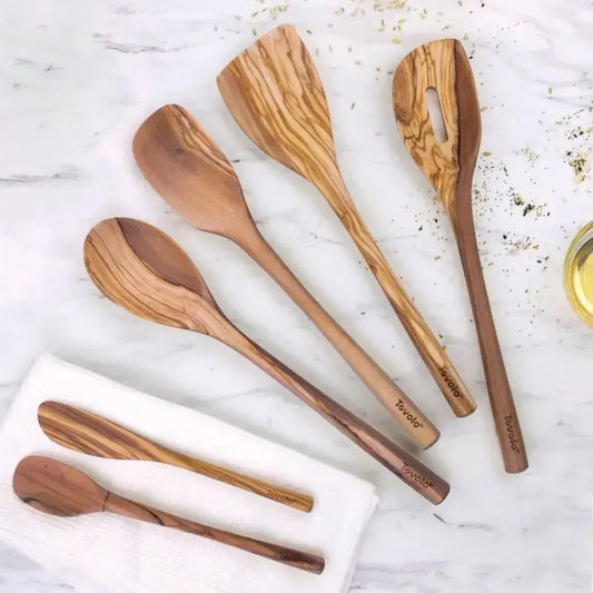 6-Piece Olive Wood Kitchen Utensil Set