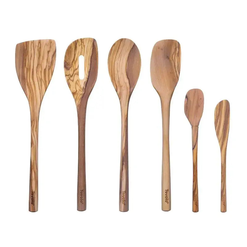 6-Piece Olive Wood Kitchen Utensil Set