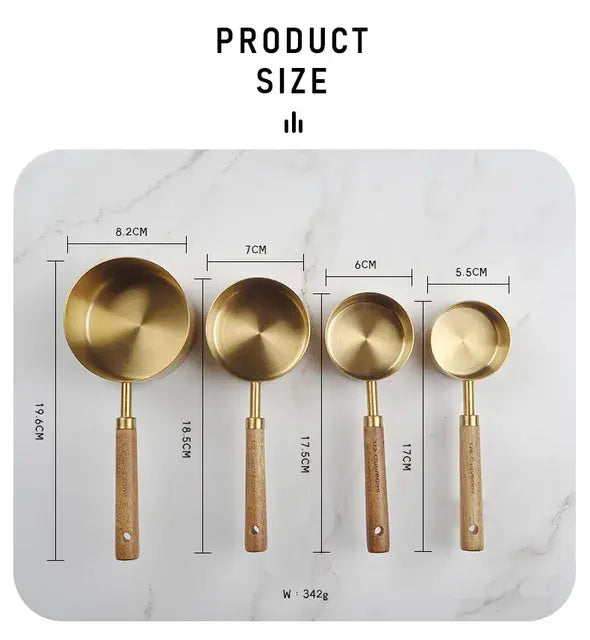 Wooden Handle Measuring Spoon Set