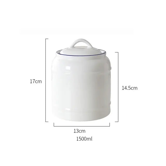 White Kitchen Canisters