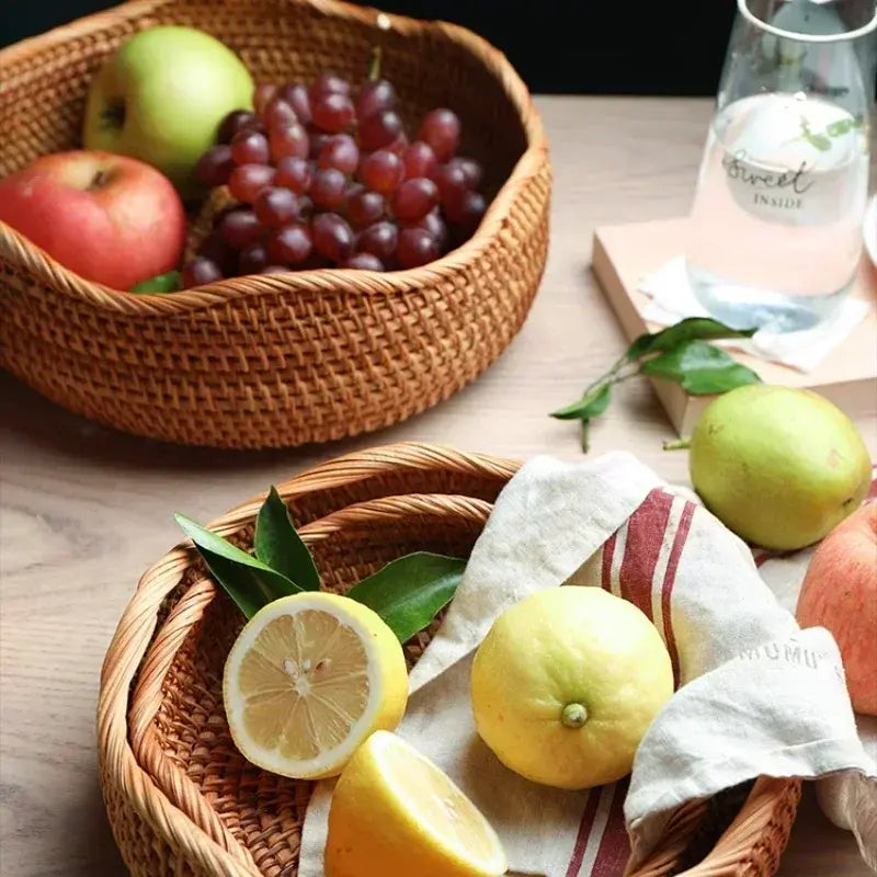 Handwoven Rattan Basket