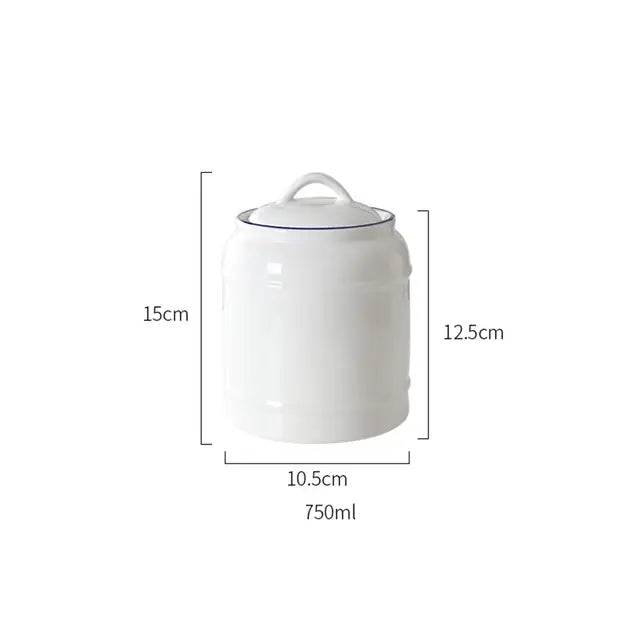 White Kitchen Canisters