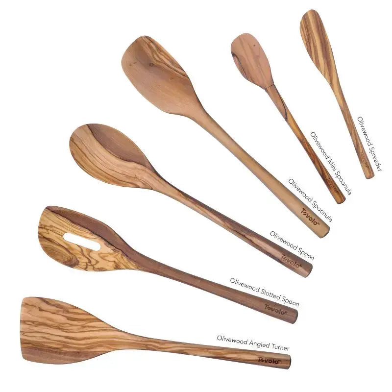 6-Piece Olive Wood Kitchen Utensil Set